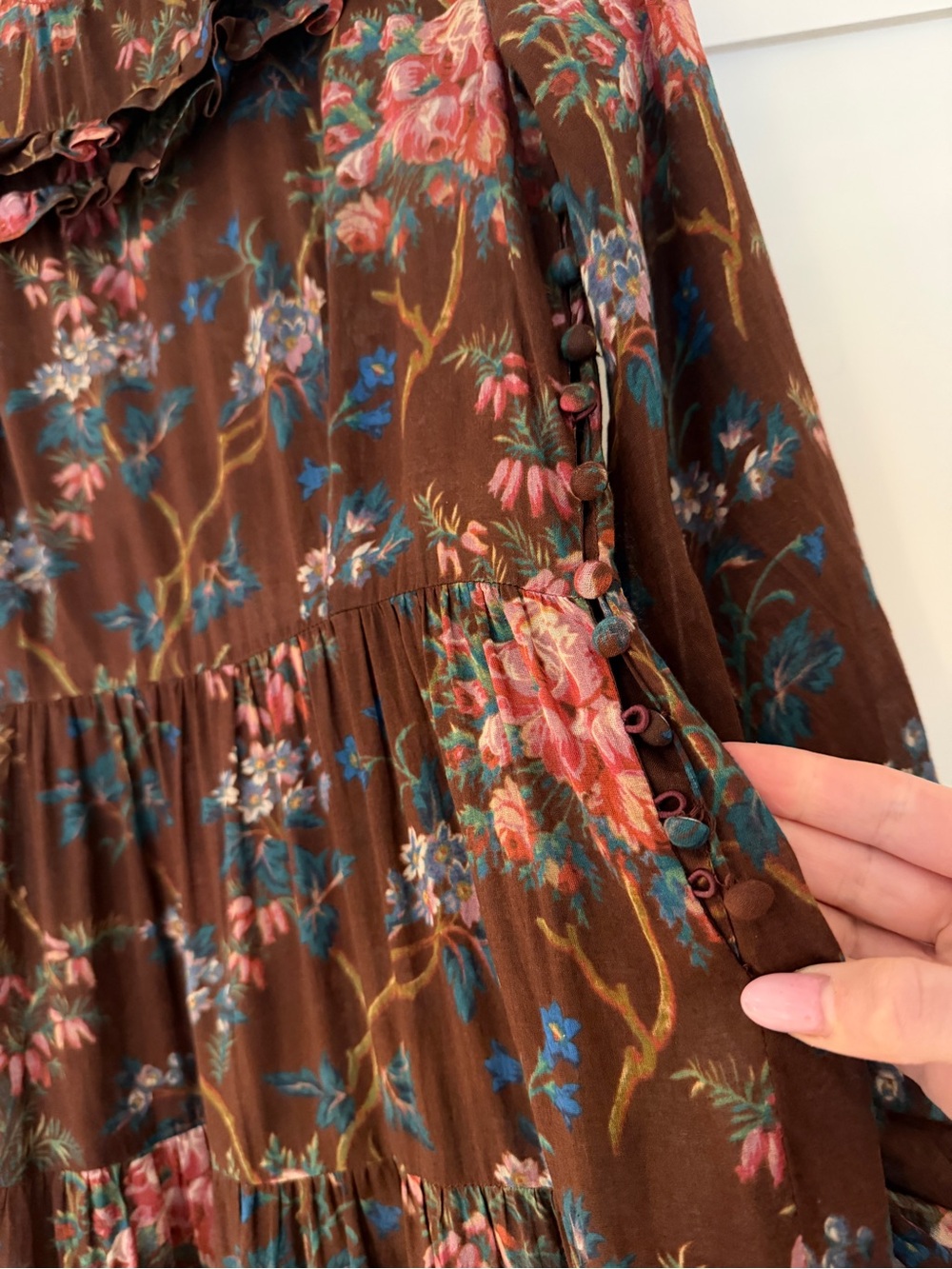 Dôen Aster Dress Bordeaux Winter Floral XS - Picture 12 of 17